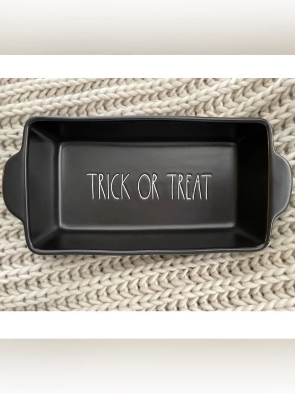 Rae Dunn TRICK OR TREAT Halloween loaf pan